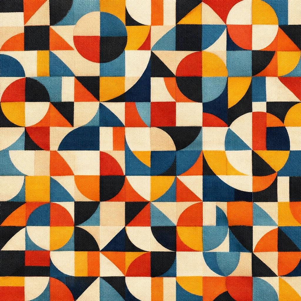 Estampa Geométrica Mosaico Colorido